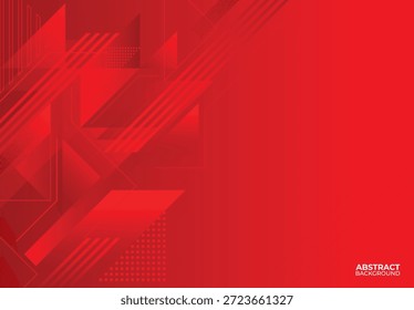 Fondo rojo geométrico, diseño abstracto del fondo rojo, fondo rojo moderno 