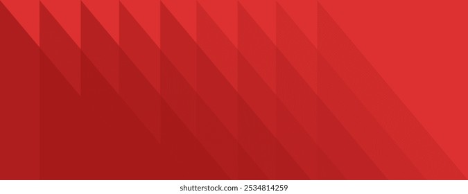 Geometric red background with layered triangular patterns. The red background features a smooth, modern texture. Vector design. Gradient geometric pattern background. Red background vector.