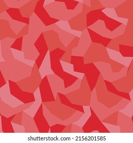 Geometric Red Camouflage Pattern - Vector