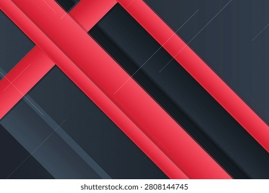 Geometric red diagonal lines on dark blue gradient background