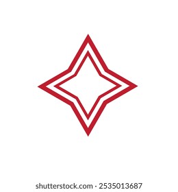 geometric red element vector concept
