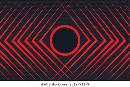 Fondo de luces rojas geométricas con líneas