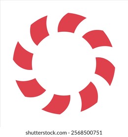 Geometric red logo icon design