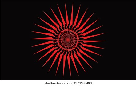 es una mandala roja geométrica para el diseño de su logotipo
