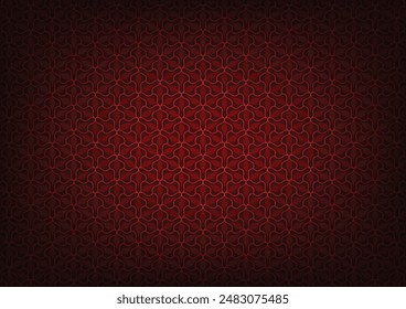 Geometric red pattern line flower decoration background. vector illustration.