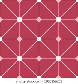 Geometric red seamless background. Pale red pattern for wallpapers, textile and fabrics