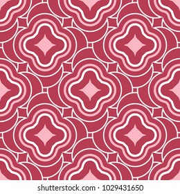 Geometric red seamless background. Pale red pattern for wallpapers, textile and fabrics