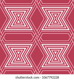 Geometric red seamless background. Pale red pattern for wallpapers, textile and fabrics