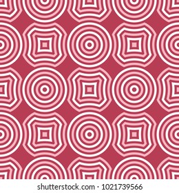 Geometric red seamless pattern. Colored background for wallpapers, textile and fabrics