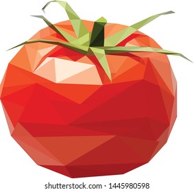 geometric red tomato vector illustration