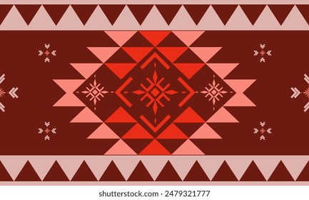 Un fondo de tono rojo geométrico.Ideal para su uso en la moda, tapicería y decoración del hogar, lo que lo hace perfecto para proyectos digitales o impresos que requieren un motivo de tela.
