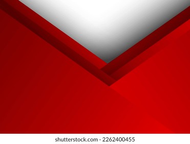 Geometric red vector background and overlapping layers