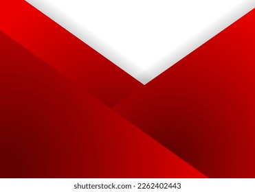 Geometric red vector background and overlapping layers