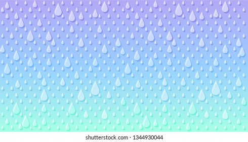 Geometric regular pattern of drops, seamless abstract vector background