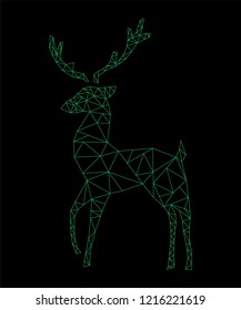 Geometric reindeer vector