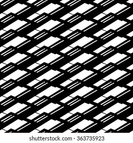 Geometric repeatable pattern. Abstract monochrome background. Vector
