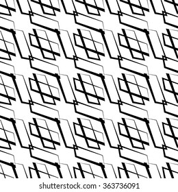 Geometric repeatable pattern. Abstract monochrome background. Vector