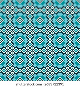 Geométrica repetição de diamante e quadrada Etnia Ornamento sem costura Padrão Design