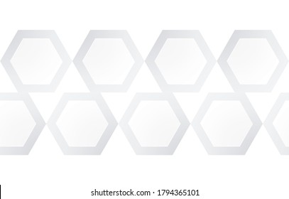 Geometric repeating horizontal background of hexagons