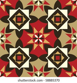 geometric repeating ornament, retro design elements
