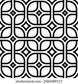Geometric Repeating pattern. Artistic of Interlocking Shape repeated patterns, printable vector Art.