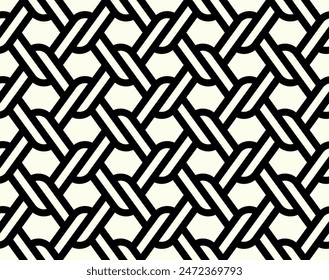 Geometric Repeating patterns. Hexagon symbol seamless pattern, artistic Geometry lines background vector.
