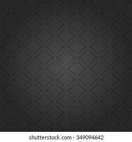Geometric repeating vector ornament with black diagonal dotted lines. Seamless abstract modern pattern