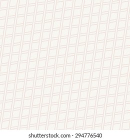 Geometric repeating vector ornament with diagonal pink dots. Seamless abstract modern texture for wallpapers and backgrounds