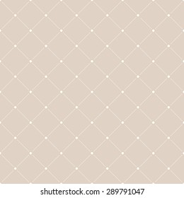 Geometric repeating vector ornament with white diagonal dots. Seamless abstract modern texture for wallpapers and backgrounds