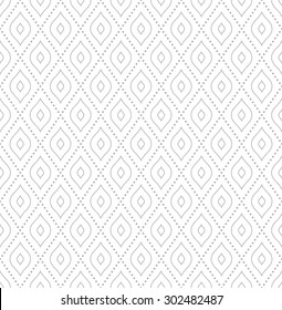Geometric repeating vector pink ornament with diagonal gray dots. Seamless abstract modern pattern for wallpapers and backgrounds