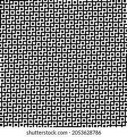 geometric repetitive background with squares and lines. vector seamless pattern. fabric swatch. wrapping paper. continuous print. design element for home decor, textile. black and white template
