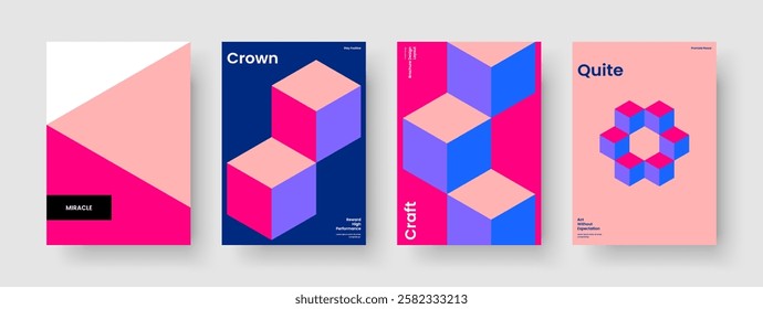 Geometric Report Design. Creative Brochure Template. Abstract Poster Layout. Background. Banner. Business Presentation. Flyer. Book Cover. Leaflet. Brand Identity. Portfolio. Pamphlet. Magazine