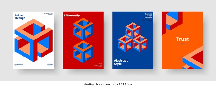 Geometric Report Design. Isolated Book Cover Layout. Creative Background Template. Flyer. Poster. Business Presentation. Brochure. Banner. Notebook. Journal. Pamphlet. Handbill. Magazine. Catalog