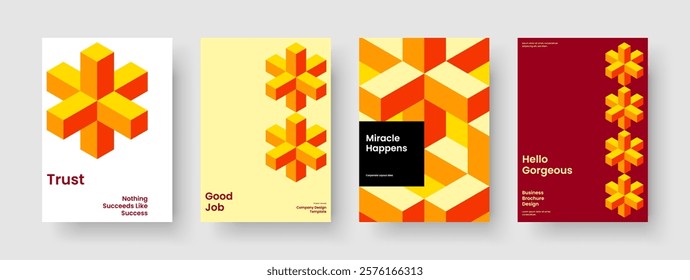 Geometric Report Design. Isolated Book Cover Template. Creative Business Presentation Layout. Flyer. Poster. Background. Brochure. Banner. Pamphlet. Handbill. Journal. Leaflet. Catalog. Magazine