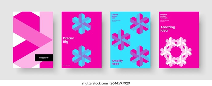 Geometric Report Design. Isolated Book Cover Template. Creative Flyer Layout. Poster. Background. Business Presentation. Banner. Brochure. Brand Identity. Handbill. Advertising. Pamphlet. Magazine