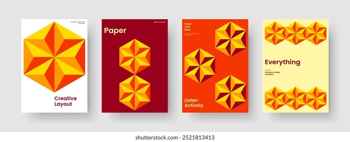 Design de relatório geométrico. Layout de Plano de Fundo Moderno. Modelo de Cartaz Criativo. Brochura. Panfleto. Capa de Livro. Faixa. Apresentação de negócios. Folheto informativo. Carteira. Panfleto. Revista. Catálogo. Boletim Informativo
