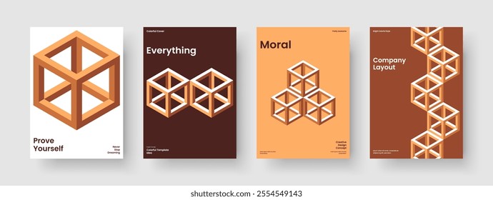 Geometric Report Design. Modern Background Template. Isolated Brochure Layout. Flyer. Banner. Book Cover. Poster. Business Presentation. Notebook. Journal. Advertising. Leaflet. Brand Identity