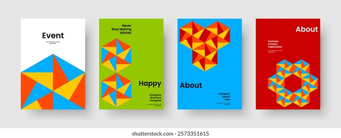 Geometric Report Design. Modern Poster Template. Isolated Background Layout. Brochure. Book Cover. Flyer. Banner. Business Presentation. Pamphlet. Handbill. Journal. Magazine. Advertising. Catalog