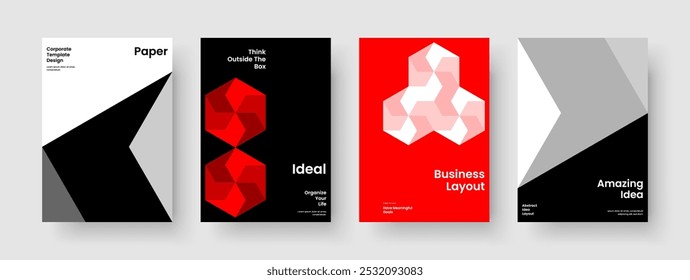 Geometric Report Layout. Abstract Banner Template. Isolated Background Design. Flyer. Brochure. Poster. Book Cover. Business Presentation. Portfolio. Leaflet. Handbill. Journal. Notebook. Magazine