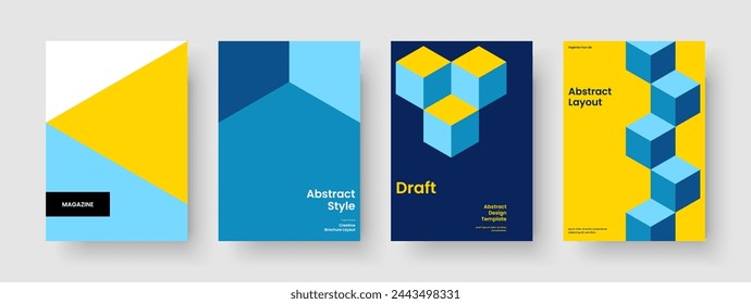 Diseño de informe geométrico. Plantilla de folleto abstracto. Diseño de portada de libro creativo. Antecedentes. Cartel. Volante. Pancarta. Presentación empresarial. Revista. Cuaderno. Publicidad. Catálogo. Prospecto