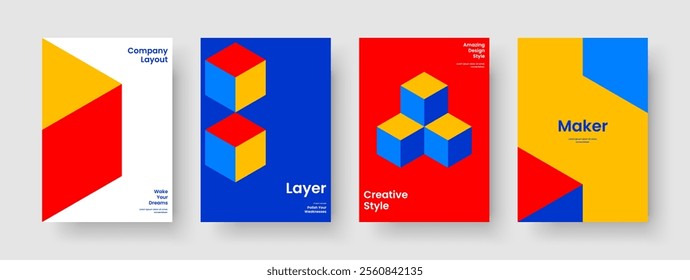 Geometric Report Layout. Abstract Brochure Design. Modern Flyer Template. Book Cover. Poster. Business Presentation. Banner. Background. Newsletter. Catalog. Journal. Advertising. Portfolio