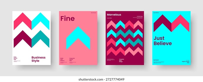 Geometrisches Berichtslayout. Abstrakte Broschüre Design. Vorlage für kreative Geschäftspräsentationen. Buchumschlag. Flyer. Hintergrund. Banner. Poster. Markenidentität. Katalog. Portfolio. Broschüre. Zeitschrift