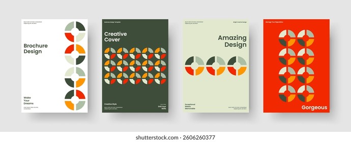 Geometric Report Layout. Abstract Business Presentation Design. Modern Flyer Template. Poster. Brochure. Banner. Book Cover. Background. Leaflet. Catalog. Magazine. Handbill. Brand Identity