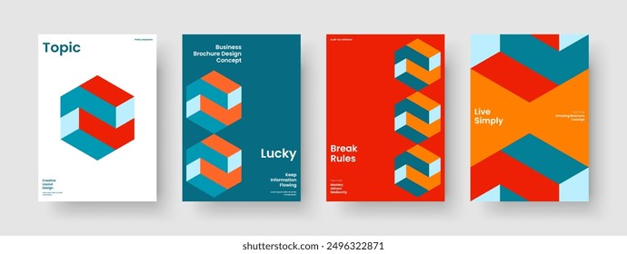 Geometric Report Layout. Creative Background Template. Modern Business Presentation Design. Banner. Book Cover. Brochure. Flyer. Poster. Newsletter. Notebook. Pamphlet. Brand Identity. Leaflet