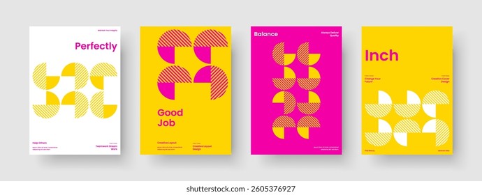 Geometric Report Layout. Creative Brochure Design. Isolated Banner Template. Background. Flyer. Business Presentation. Book Cover. Poster. Handbill. Brand Identity. Leaflet. Newsletter. Portfolio