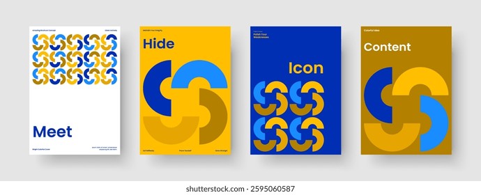 Geometric Report Layout. Isolated Background Template. Modern Book Cover Design. Banner. Flyer. Business Presentation. Poster. Brochure. Handbill. Portfolio. Magazine. Newsletter. Catalog. Leaflet