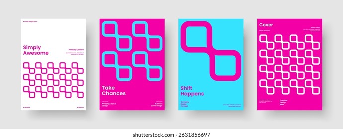 Geometric Report Layout. Isolated Background Template. Creative Flyer Design. Poster. Brochure. Book Cover. Business Presentation. Banner. Journal. Catalog. Handbill. Leaflet. Pamphlet