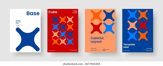 Geometric Report Layout. Isolated Background Template. Creative Flyer Design. Brochure. Business Presentation. Book Cover. Poster. Banner. Journal. Magazine. Catalog. Portfolio. Leaflet. Handbill