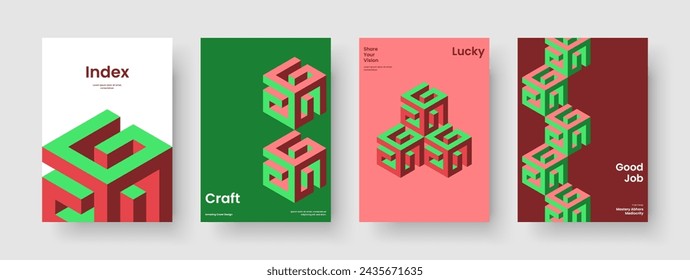 Geometric Report Layout. Isolated Business Presentation Design. Creative Flyer Template. Brochure. Poster. Background. Book Cover. Banner. Notebook. Handbill. Leaflet. Advertising. Portfolio