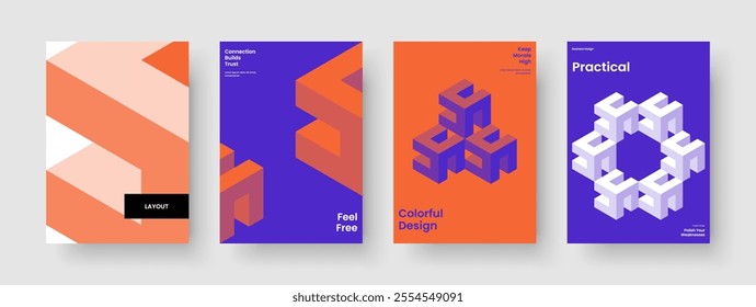 Geometric Report Layout. Isolated Business Presentation Template. Modern Book Cover Design. Flyer. Brochure. Poster. Background. Banner. Newsletter. Handbill. Leaflet. Notebook. Catalog